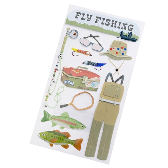 Recollections 11 Piece Fly Fishing Stickers - each